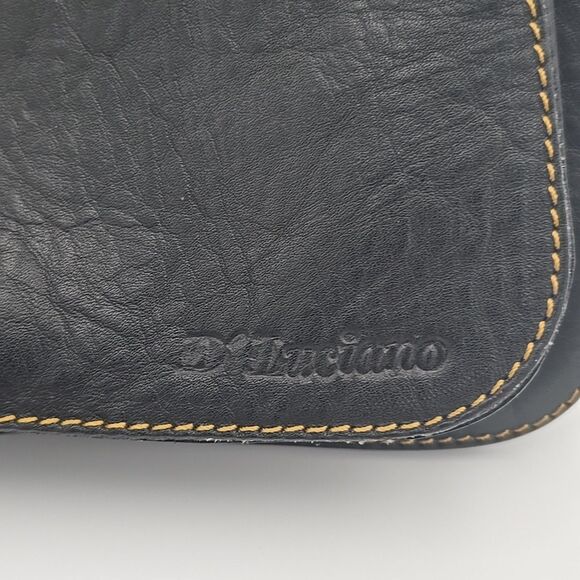 D’Luciano Moda Mexico Black Leather Shoulder Bag - Picture 2 of 10